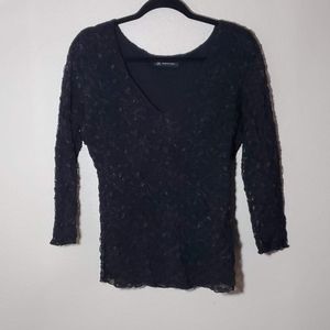 INC International Concepts 3/4 Sleeve Lace Top
